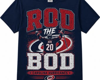 Camiseta Sebastian Aho Rod The Bod, camiseta de aficionado al hockey de los Carolina Hurricanes
