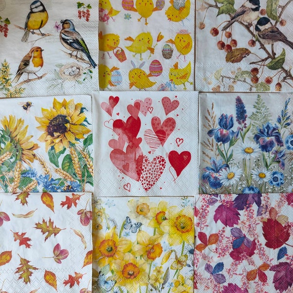 Decoupage Napkins Etsy
