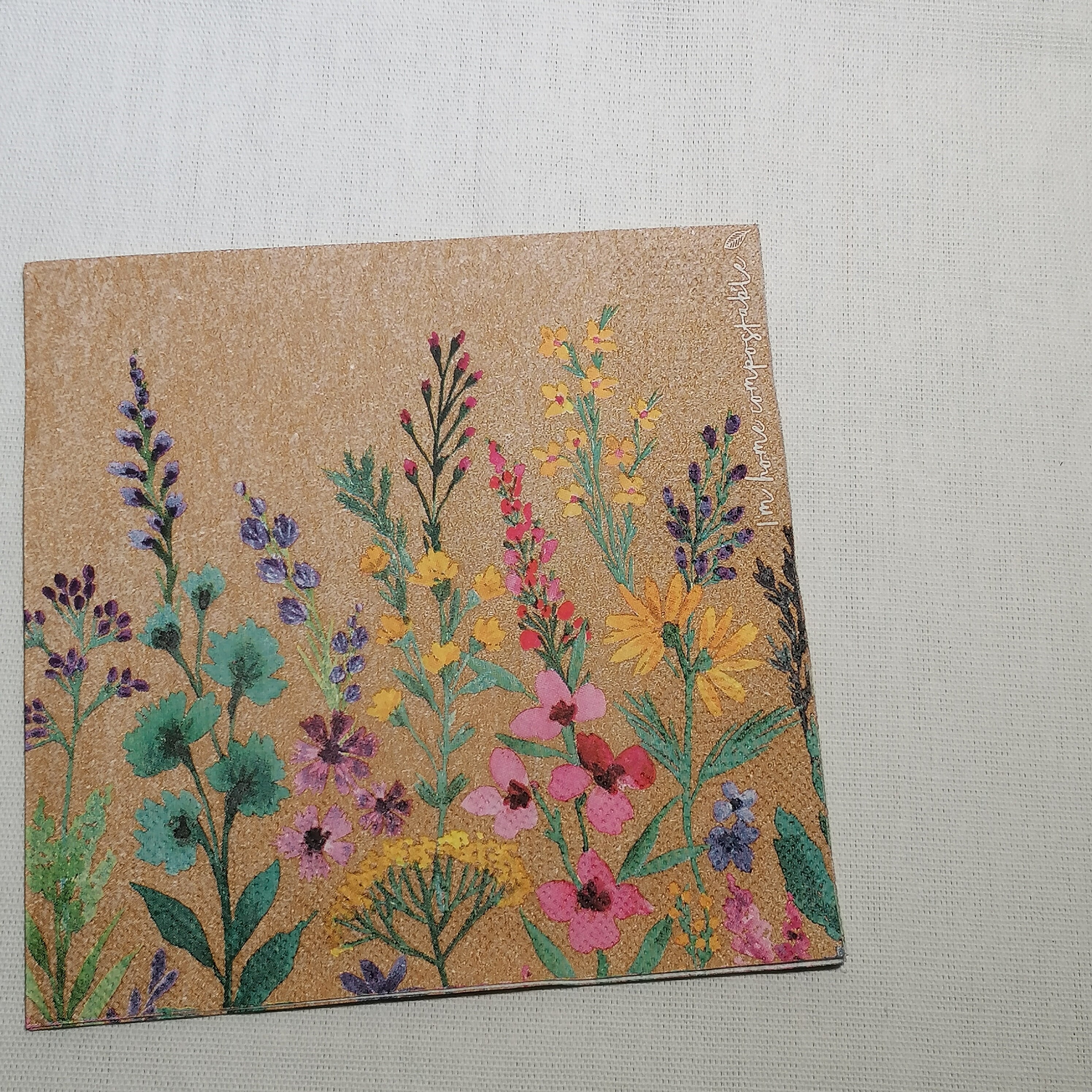 2 Serviettes en papier Décor Fleuri Marron Decoupage Paper Napkins Floral Design 