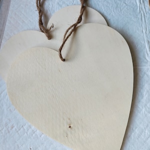 COEUR EN BOIS À SUSPENDRE, coeur en bois vierge à accrocher/peinturer/coller/décorer