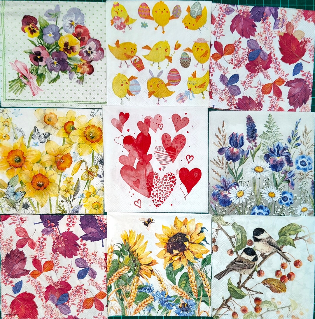 Ambiente Cocktail Paper Napkins Set of Cocktail Napkins for Decoupage