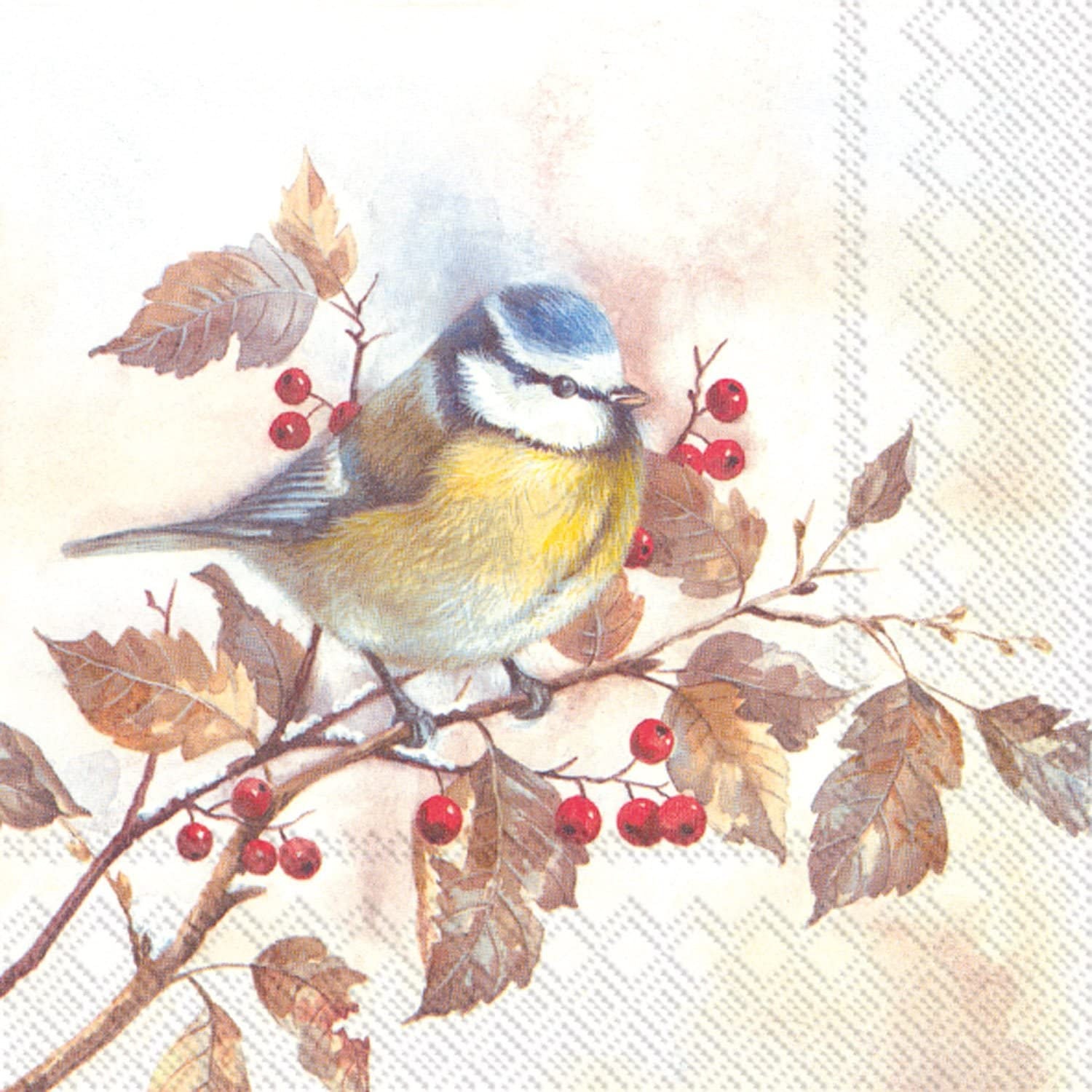 BIRD NAPKINS Set of 4 different Bird Napkins for Christmas Etsy