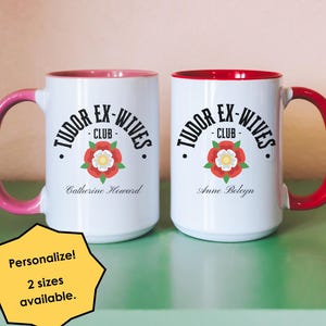 Tudor Ex-Wives Club Mug | Personalized Coffee Cup | Anne Boleyn Gift | Henry VIII History Mug | Custom Name Tea Cup