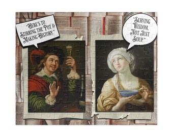 Feministisches Collage-Puzzle: Frauengeschichte Geschenk
