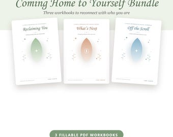 Selbstfindungs-Bundle | Nach Hause zu sich kommen | 3 Ausfüllbare PDF Arbeitshefte | Co-Abhängigkeit, Bestimmung & Digitale Entgiftung | 48 Seiten