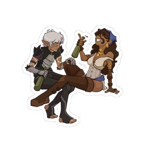 Fenris und Isabella| Kiss-Cut-Aufkleber
