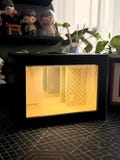 Backrooms Level 0 Infinity Mirror Box , Liminal Space Shadow Box , Handmade Diorama Desk Decor , Dreamcore Horror Gift ,Figure display