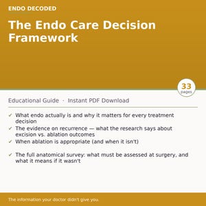 The Endo Care Decision Framework | Endometriosis Guide | Printable PDF Digital Download