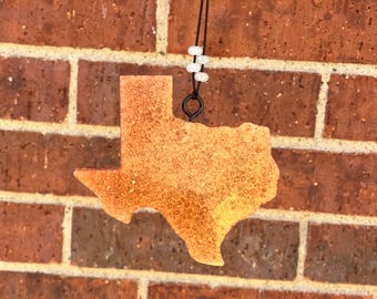 Texas Car Freshie | Air Freshener for Small Spaces | Car Decor and Scent Booster | Personalized Gift for Texans, Students, & Graduates