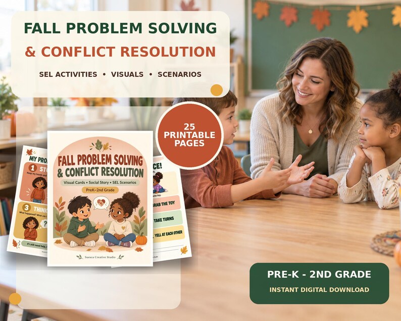 Fall Problem Solving Activities for Kids: Conflict Resolution SEL ...