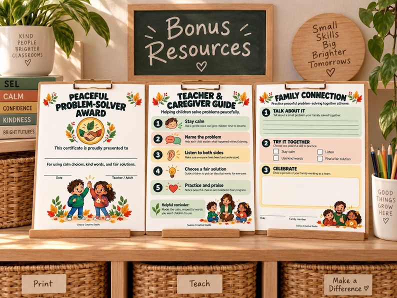 Fall Problem Solving Activities for Kids: Conflict Resolution SEL ...