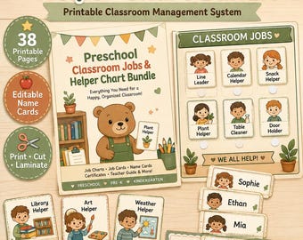 Zestaw tabel pomocy w zakresie zadań w przedszkolu | System zarządzania do druku (PDF)