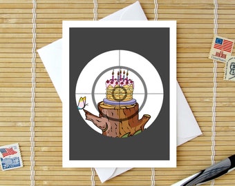 Funny Hunter Birthday Card – Don't Have To Shoot Everything You Eat