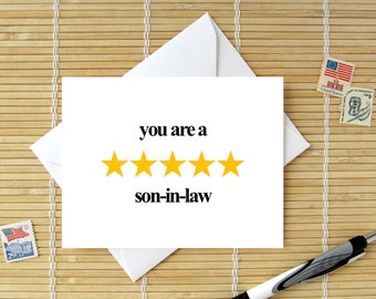Top Rated Son-In-Law | Birthday Card for Son-In-Law | choose options for Birthday and beyond