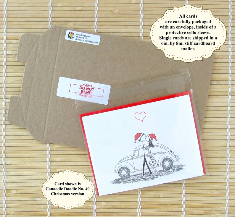 Classic Car CUSTOM License Plate Valentine Birthday Anniversary Engagement Bridal Shower card for Him or Her 3 Canoodle Doodles No