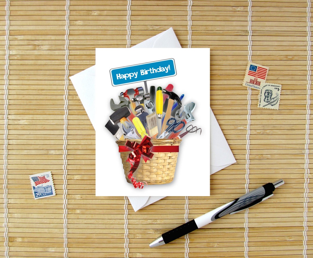 Carte D'anniversaire Humoristique Pour Homme à Tout Faire / Panier