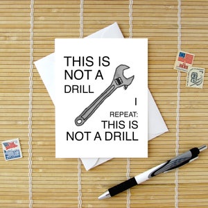 Humorous Handyman Birthday Card – This is NOT A Drill (4 Tool Options ...