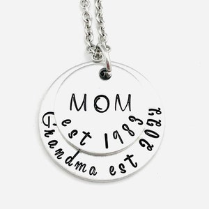 Grandma Necklace, Personalized Custom Grandmother Necklace, New Grandma Gift, Mother's Day Gift, Pregnancy Announcement