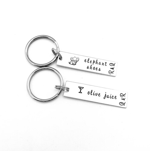 Olive Juice Elephant Shoes I Love You Couples Key Chains. Etsy
