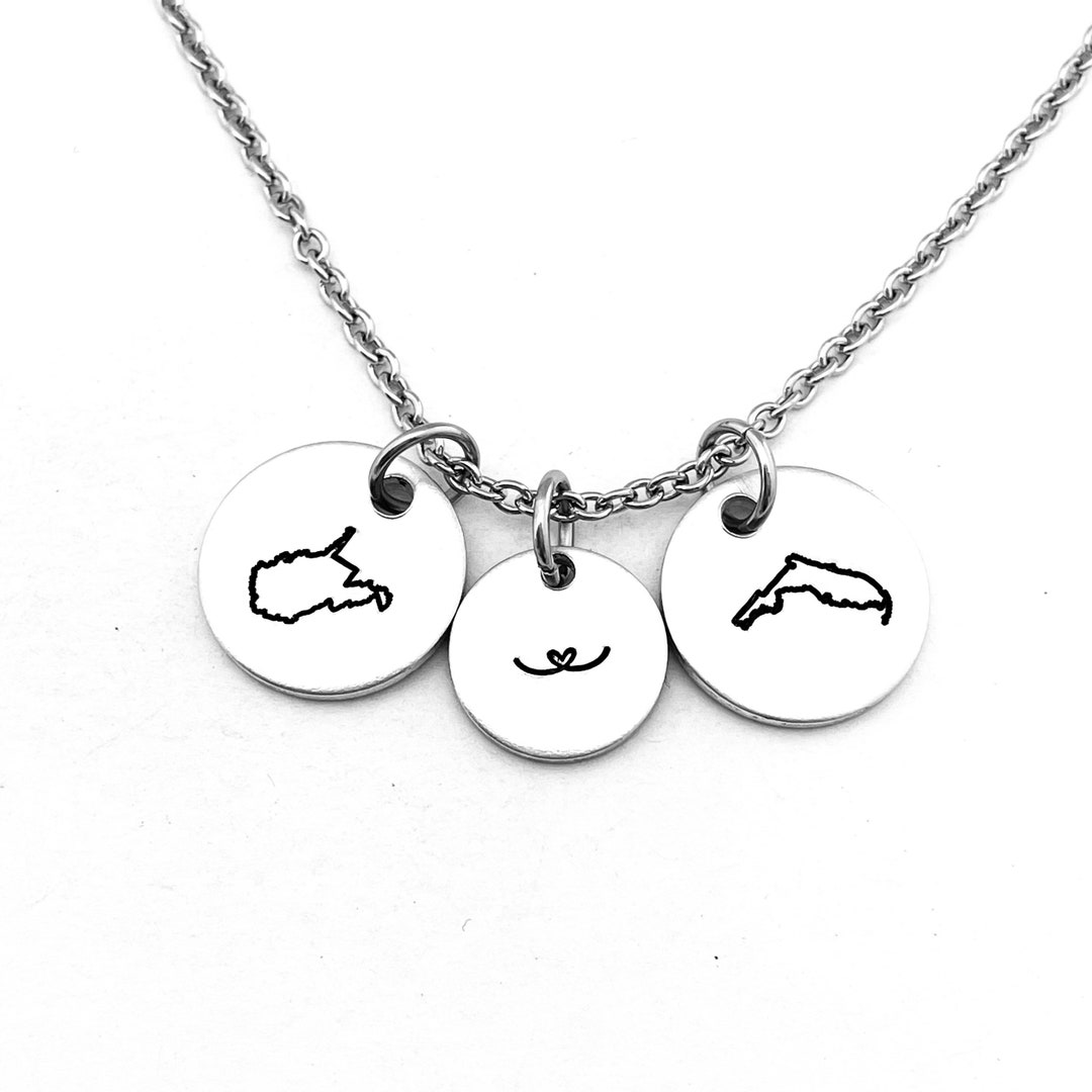 Long Distance Relationship Personalized Custom Hand Stamped Etsy