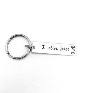 olive juice, Personalized I love you keychain, Anniversary Gift, Boyfriend Gift, Valentines Day Gift