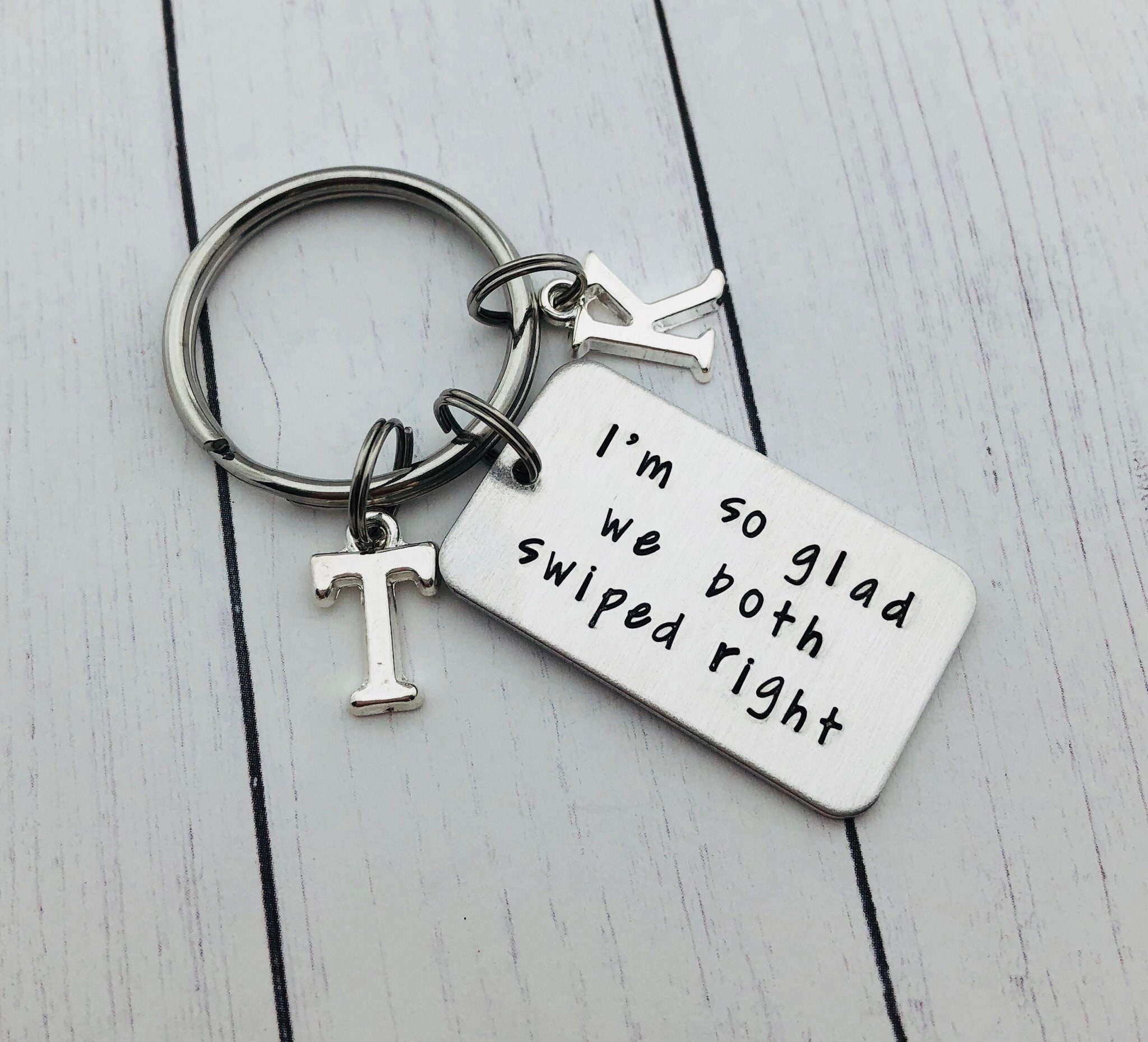 I'm so glad we both swiped right - Personalized Custom Hand Stamp…