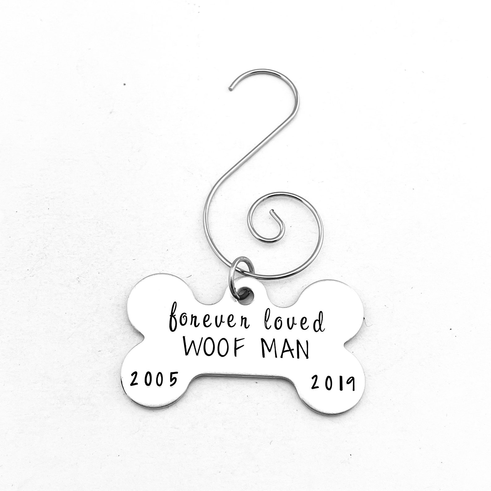 Personalized Dog Memorial Ornament With Name and Date Forever Etsy
