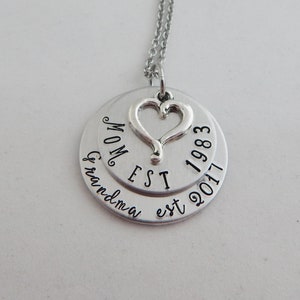 Grandma Necklace, Personalized Custom Grandmother Necklace