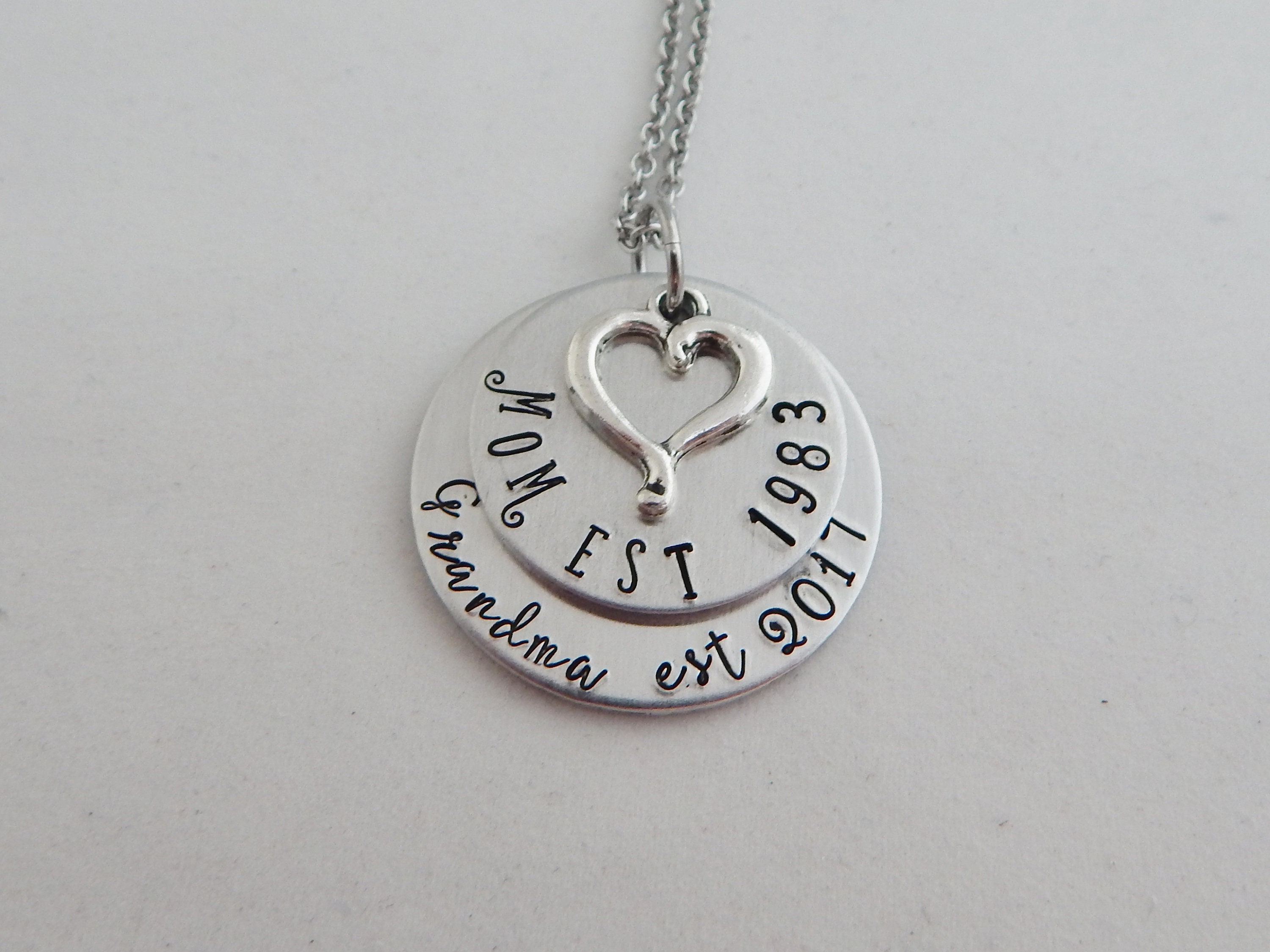 Grandma Necklace - Personalized Custom Grandmother Necklace - New Gra…