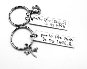 You're the Lorelai to my Rory, You're the Rory to my Lorelai, Mother Daughter Keychains, Set of 2 Key Chains, Mother's Day Gift, Pop Culture