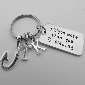 I Love You More Than You Love Fishing Personalized Hand Stamped Fishing ...
