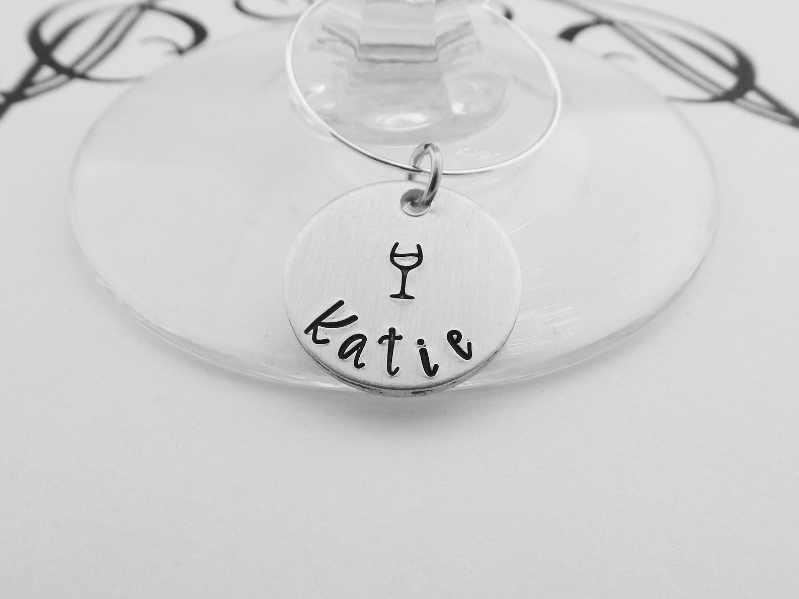 Personalized Wine Charm Custom Wine Charms Bachelorette Etsy