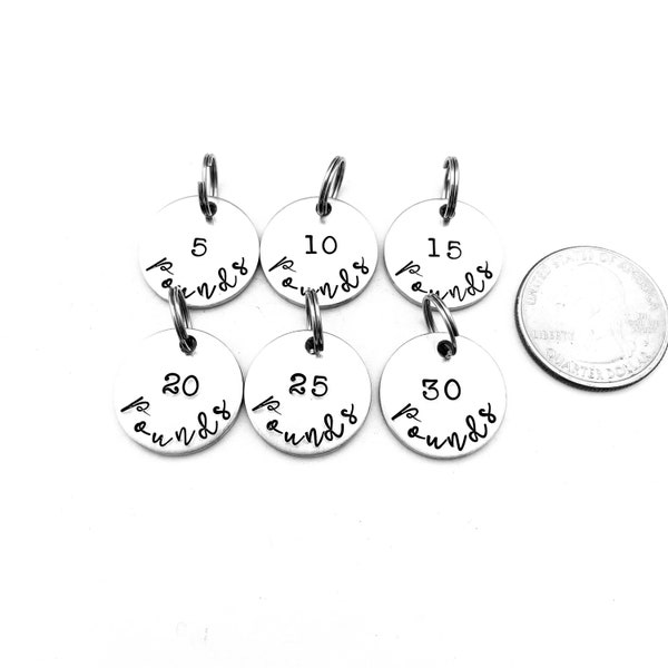 Weight Loss Charms, Weight Tracker Charms, Weight Management Charms, Add On Charms for Weight Tracker Keychain