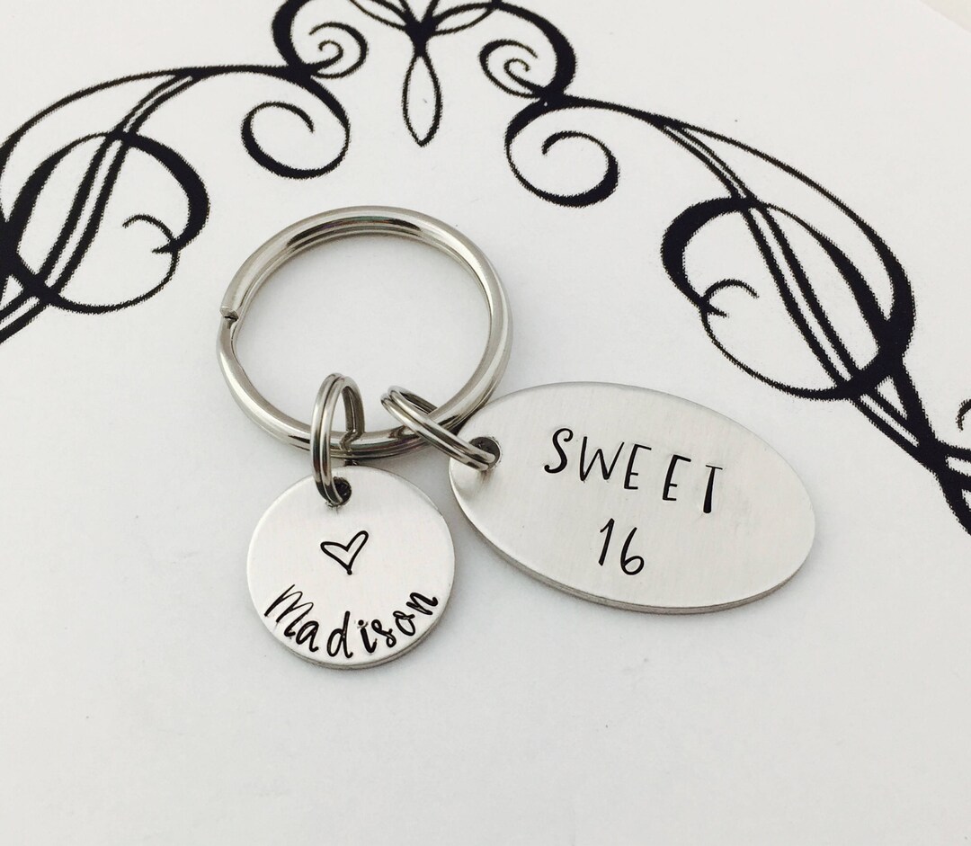 SWEET 16 Keychain New Driver Gift Birthday Key Chain Etsy