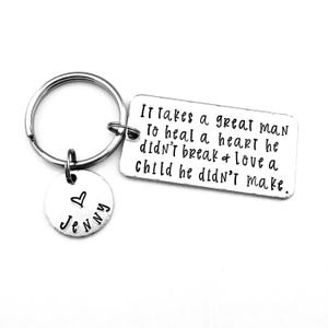 Personalized Bonus Dad Keychain