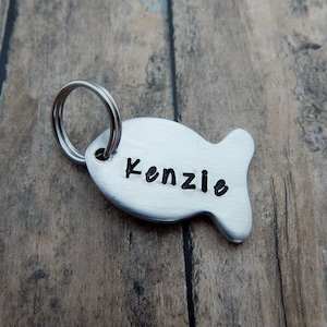 Fish Shaped Name Charm: Keychain Add On