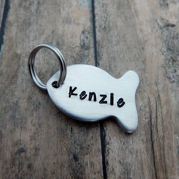 Fish Name Charm Add On - Name Charm for Key Chain - Keychain Name Charm - Fishing Key Chain Charm Add On