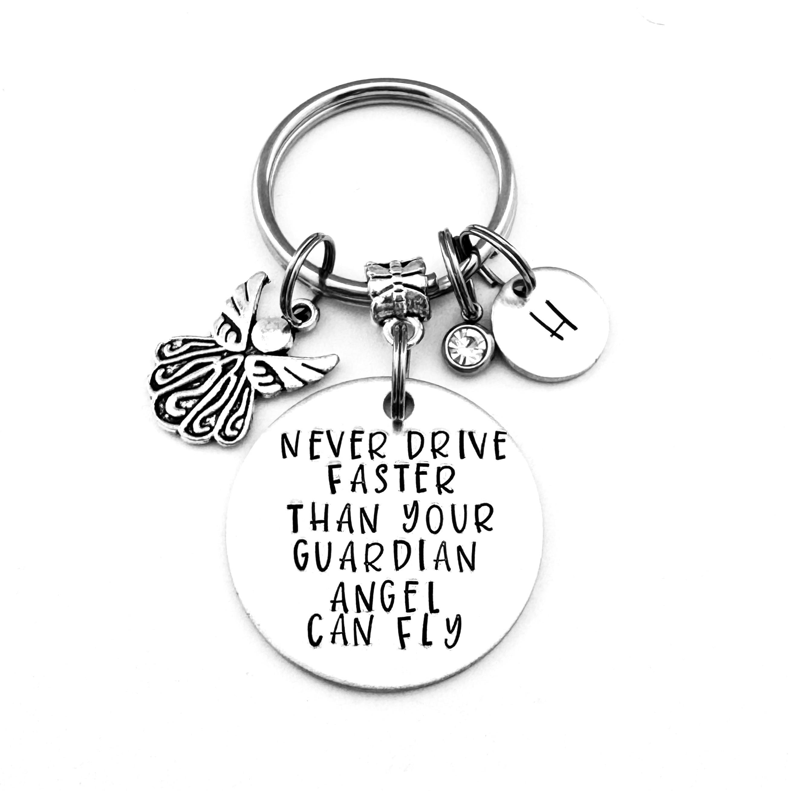 Guardian Angel Keychain For New Drivers – Cute Safety Key Ring With Inspirational Message - View #4