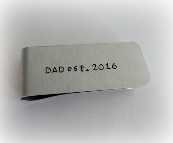 DAD est. Custom Money Clip, New Dad Gift, Dad to Be Money Clip, Fathe…