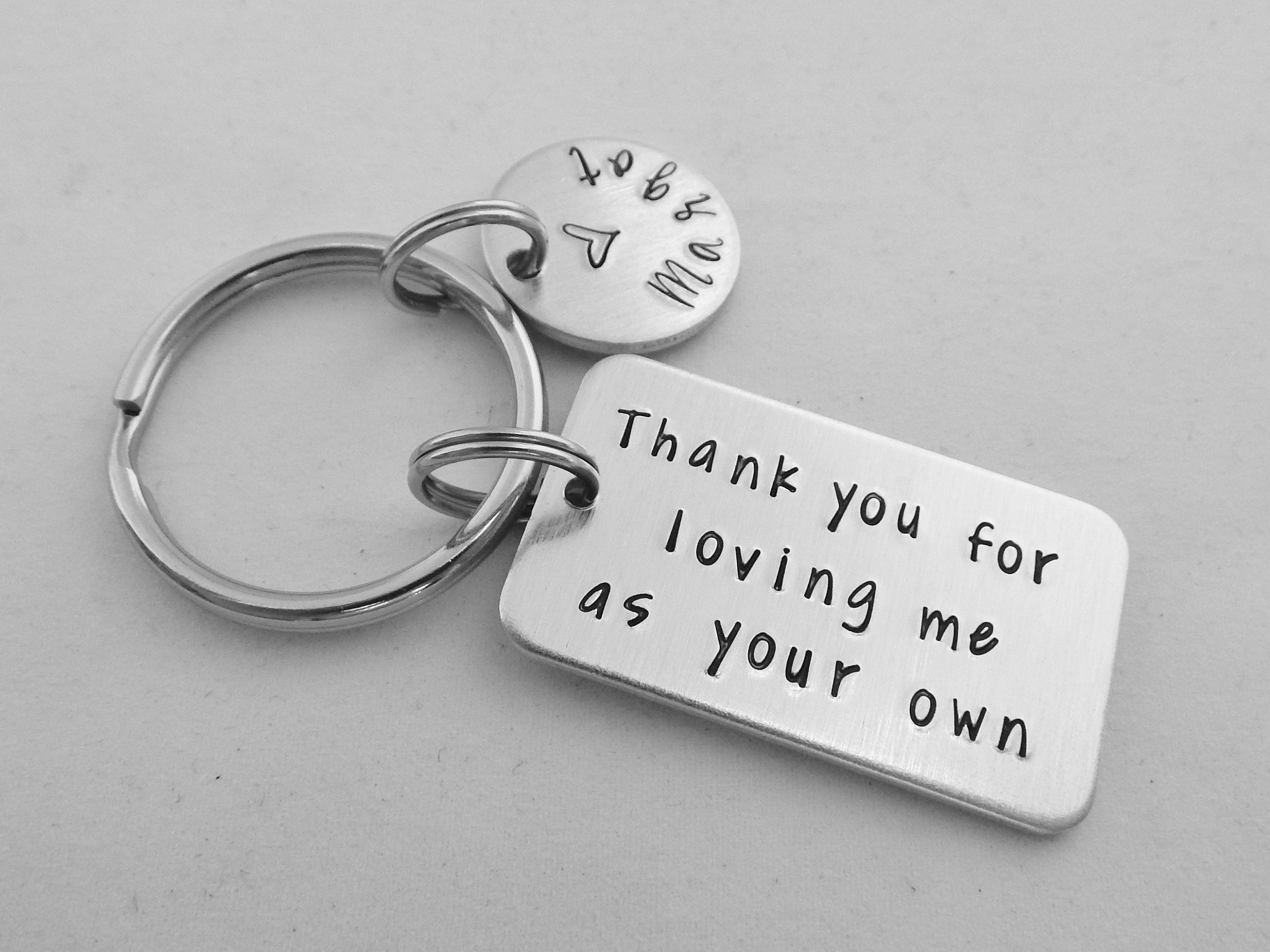 Thank you for loving me as your own - Step Mom - Step Dad - Personali…
