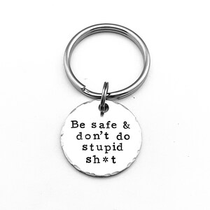 CXLL Funny Keychain for Son Daughter from Mom,Have Fun Drive Safe Don't Do  Stupid Military Tag Keychain (Don't Do Stupid black) - Yahoo Shopping