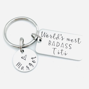 Personalized Gift for Titi, World's most BADASS Titi, Birthday Gift, Sister Gift, Funny Gift for Titi, Gift from Niece or Nephew, Auntie