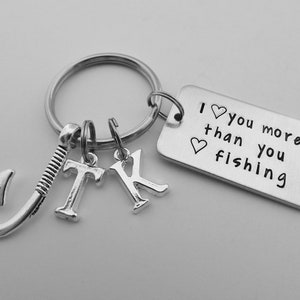 I Love You More Than You Love Fishing Personalized Hand Stamped Fishing ...