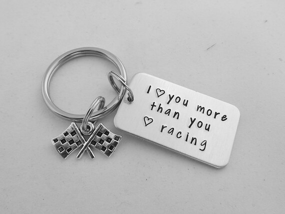 I Love You More Than You Love Racing Hand Stamped Racing Fan Etsy