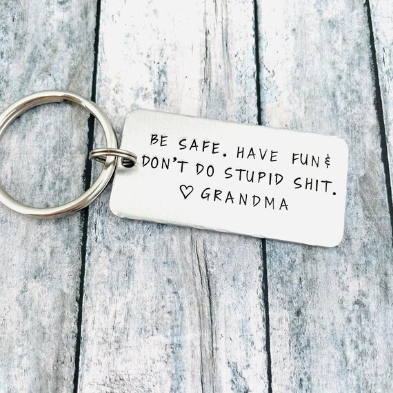 Custom Don't Do Stupid Shit Keychain, Son, Daughter Gift, Christmas,  Birthday, Stainless Steel