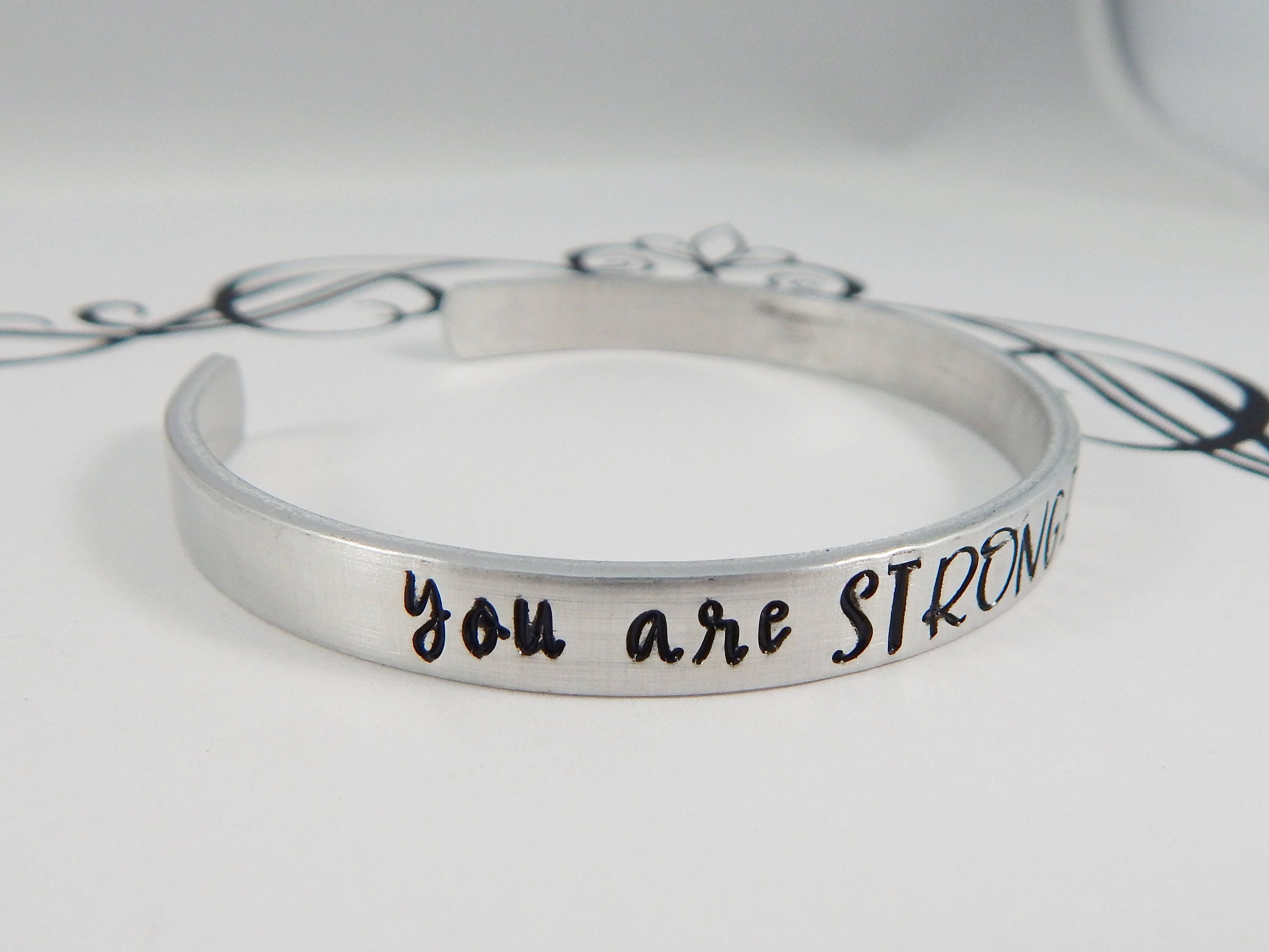 You Are STRONGER Than the Storm Hand Stamped Inspirational | Etsy