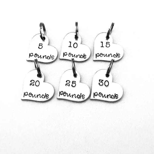 Weight Loss Charms, Weight Tracker Charms, Weight Management Charms, Add On Charms for Weight Tracker Keychain