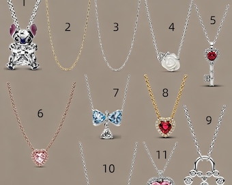 Pandora Stitch Necklace, Girlfriend Gift Necklace, DIY Base Choker Chain, Disney Style Jewelry, Women's Gift!!
