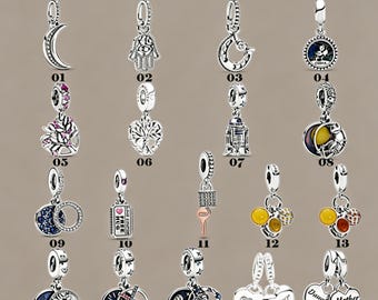Pandora Star Planet Princess Lightsaber Double Charm Bead DIY Accessory Jewelry Galaxy Fantasy Bracelet Charm Gift