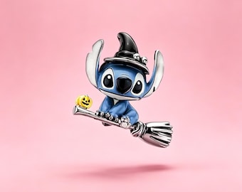 Pandora Stitch charm bead bracelet DIY accessory, cute cartoon pendant, spacer bead jewelry making gift women style